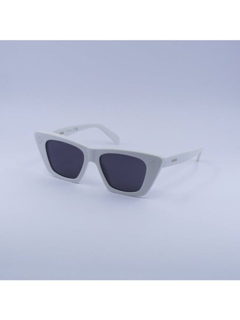 Celine CL40187I 25A Sunglasses White Cat Eye Frame, Grey Lenses - Picture 5 of 10